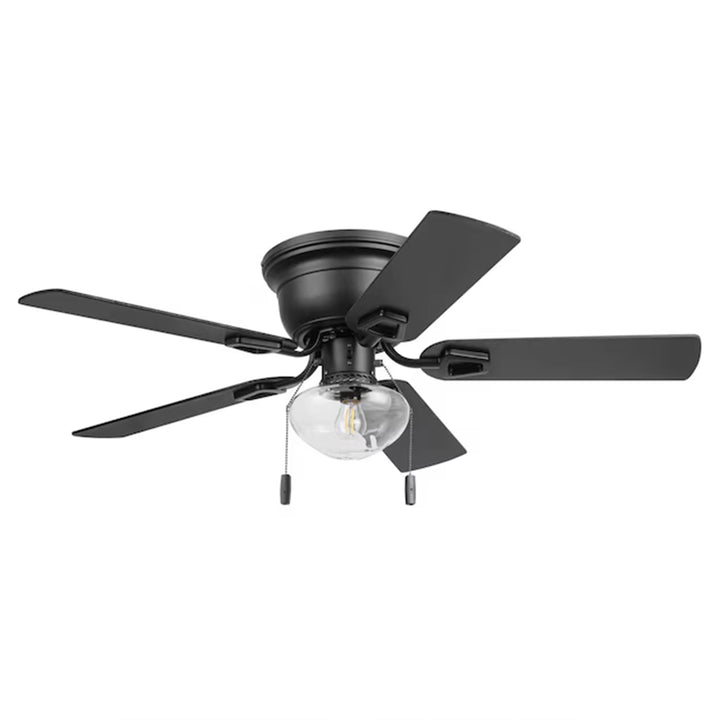 Honeywell Halle 42 Inch Indoor LED Ceiling Fan with Pull Chain, Matte Black