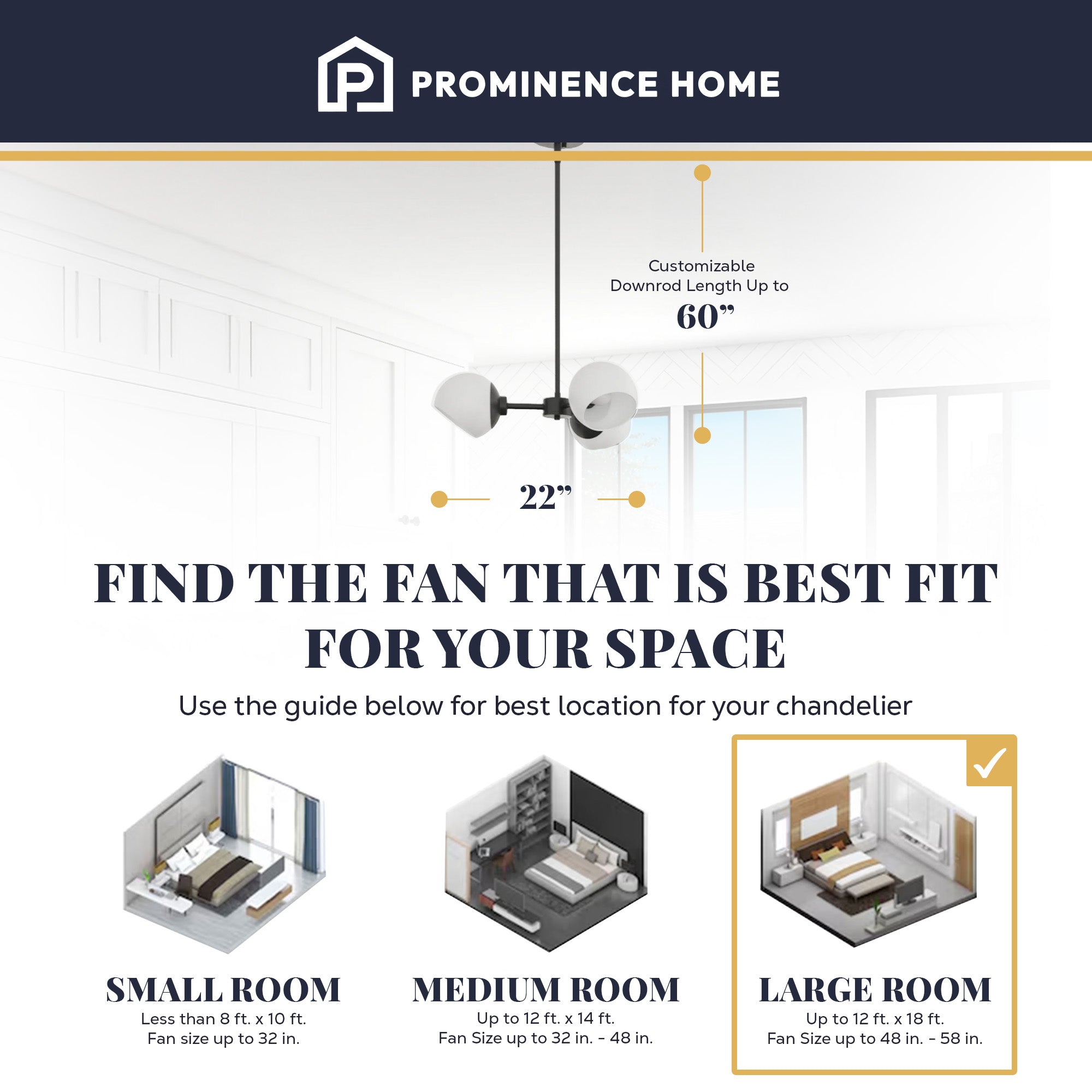 Prominence Home Stoll 3-Light Chandelier with Opal Glass Globes, Matte Black