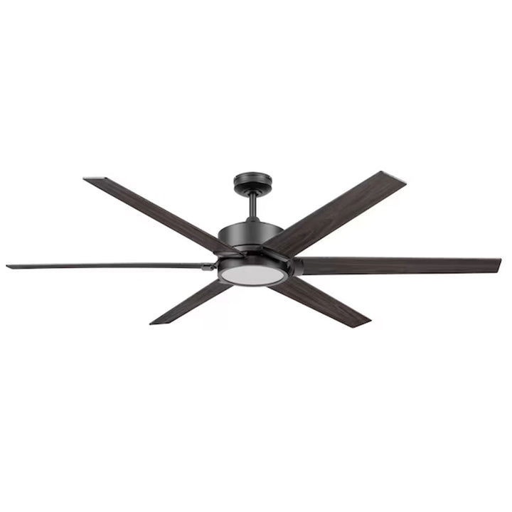 Honeywell Talbert Ceiling Fan, Color Changing LED and Remote, 70", Matte Black