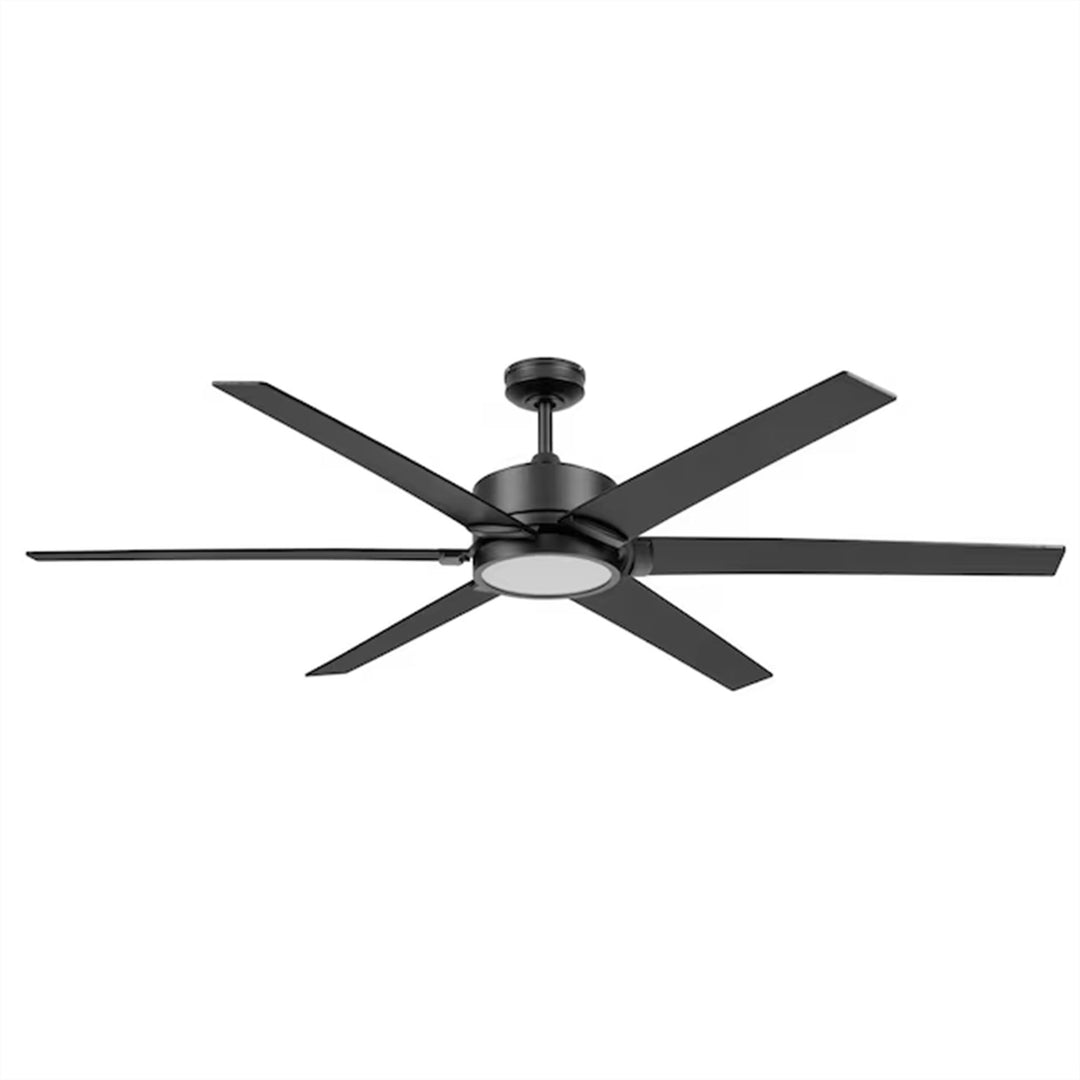 Honeywell Talbert Ceiling Fan, Color Changing LED and Remote, 70", Matte Black