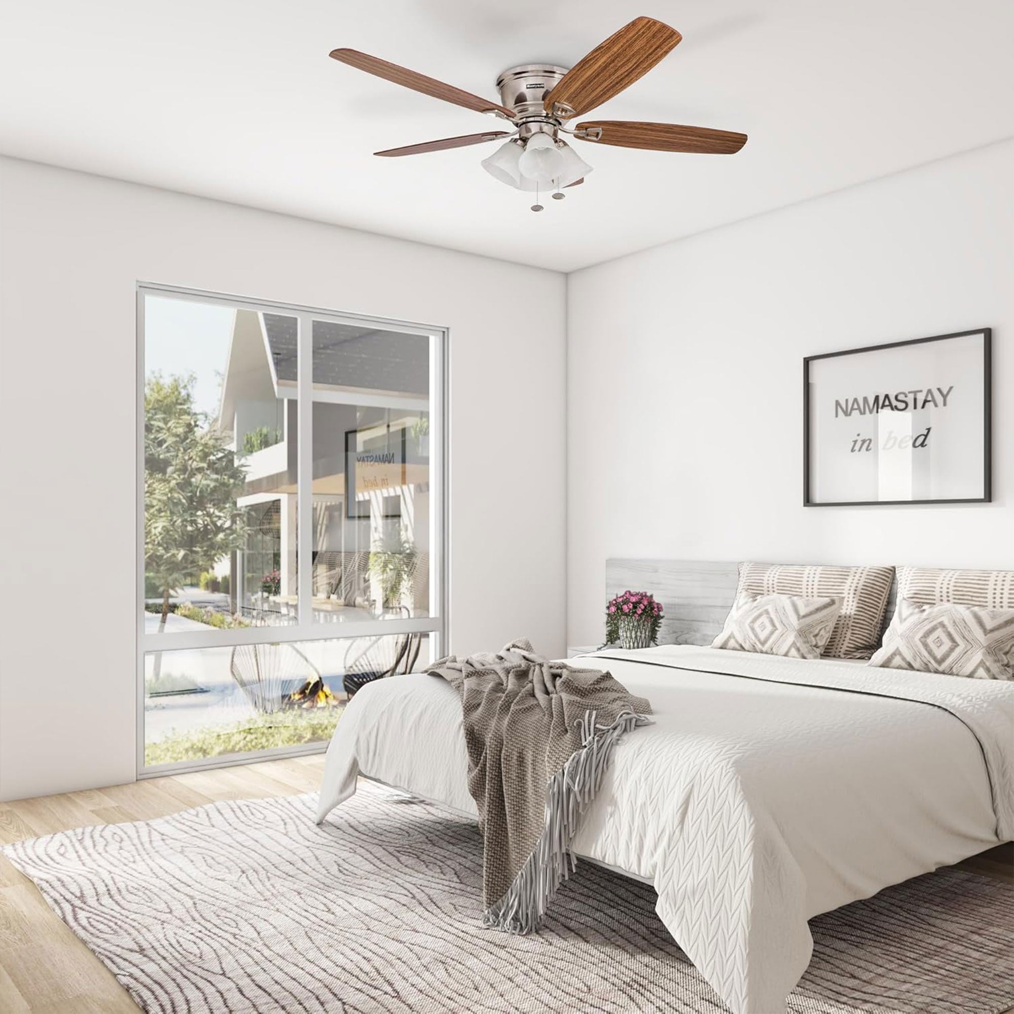 Honeywell Glen Alden 52 Inch Indoor Ceiling Fan with 4 Lights, (Open Box)