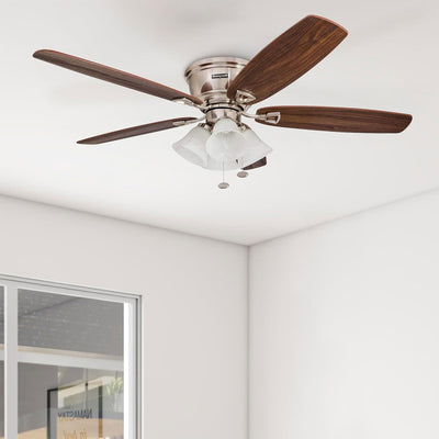 Honeywell Glen Alden 52 Inch Indoor Ceiling Fan with 4 Lights, (Open Box)