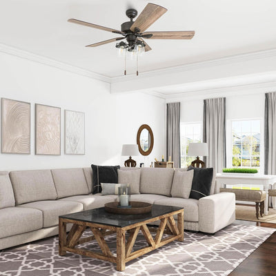 Prominence Home River Run 52" Farmhouse Ceiling Fan with Pull Chain (Open Box)