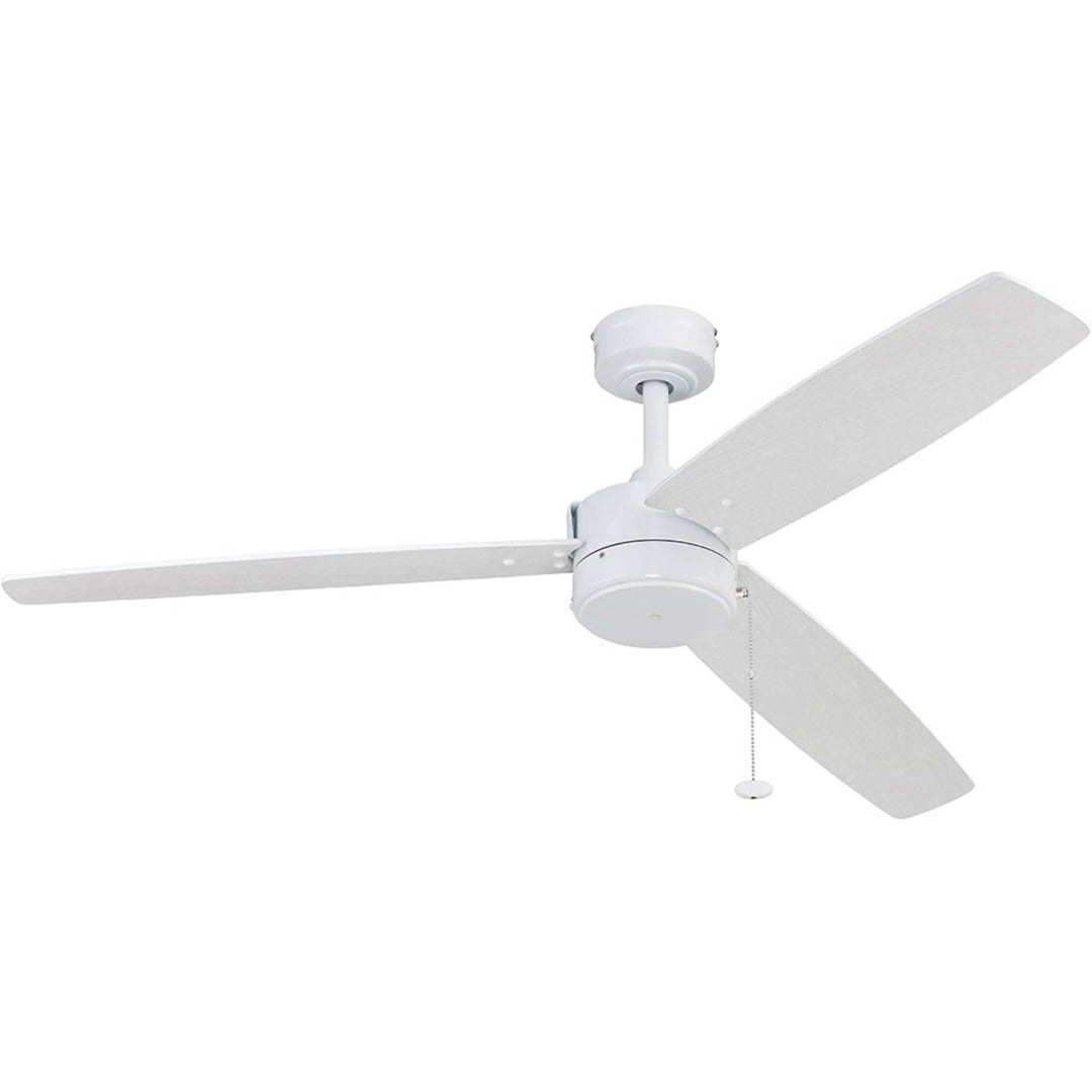Prominence Home Journal 52" Ceiling Fan, No Light, Pull Chain Control, White