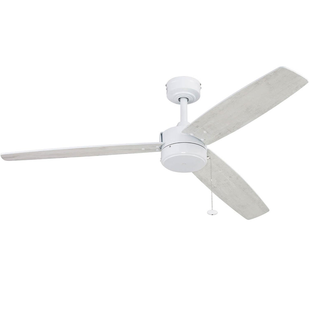 Prominence Home Journal 52" Ceiling Fan, No Light, Pull Chain Control, White