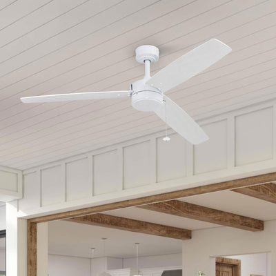 Prominence Home Journal 52" Ceiling Fan, No Light, Pull Chain Control, White - VMInnovations