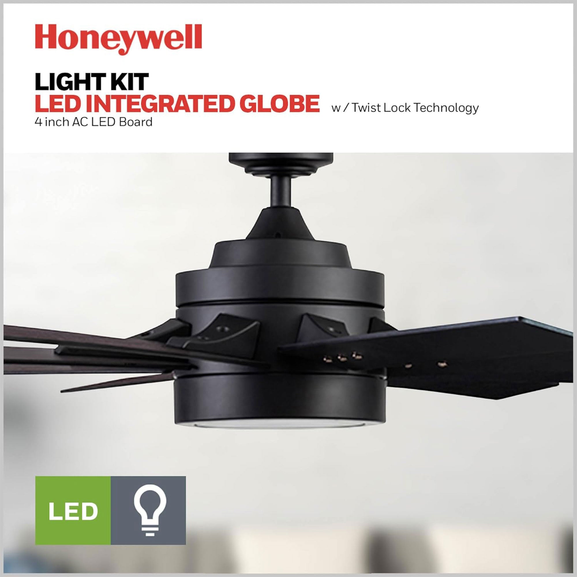 Honeywell Xerxes Ceiling Fan, Quiet Motor and Remote Control, 62" (Open Box)