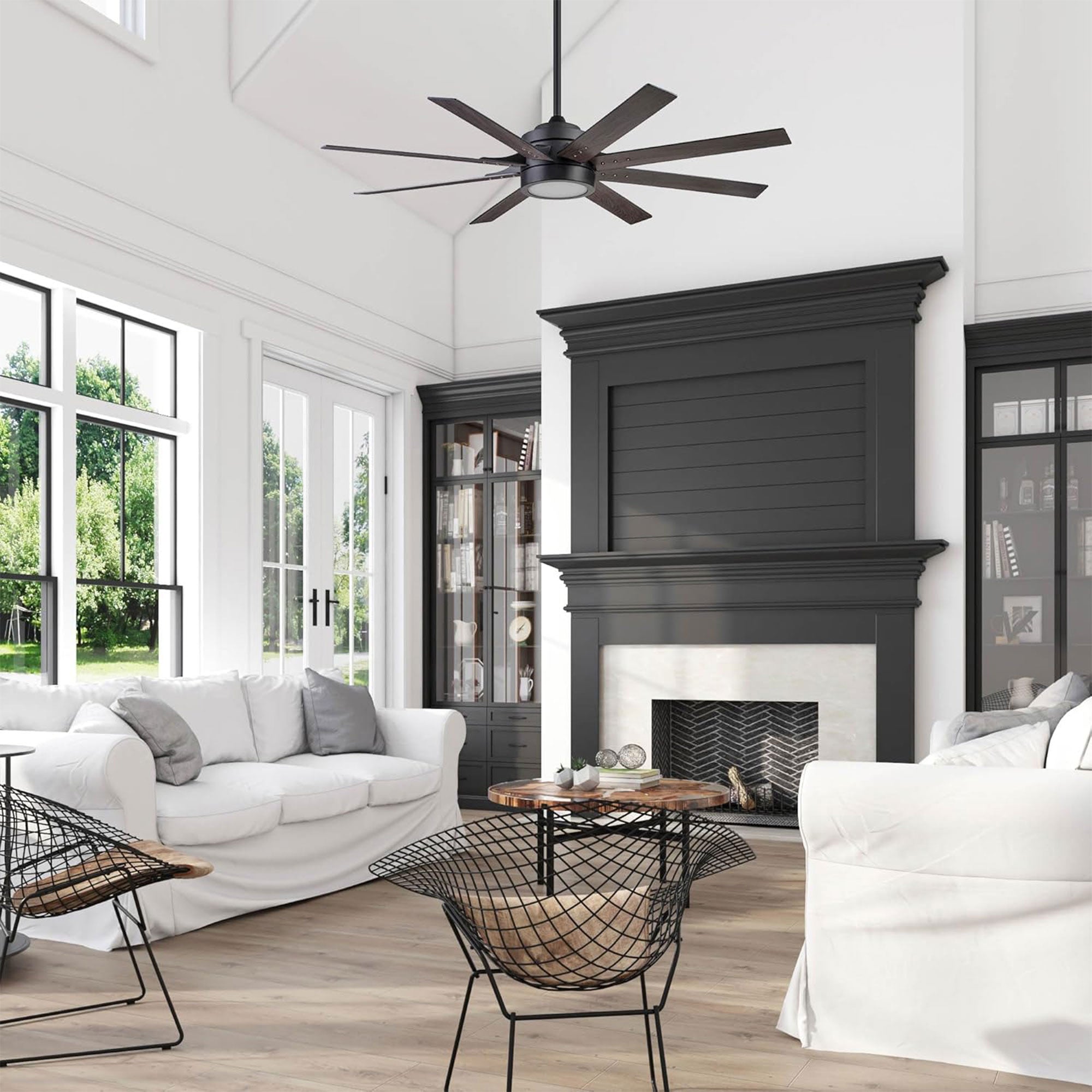 Honeywell Xerxes Ceiling Fan, Quiet Motor and Remote Control, 62", Matte Black - VMInnovations