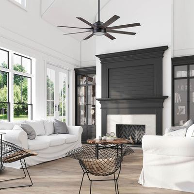 Honeywell Xerxes Ceiling Fan, Quiet Motor and Remote Control, 62", Matte Black - VMInnovations