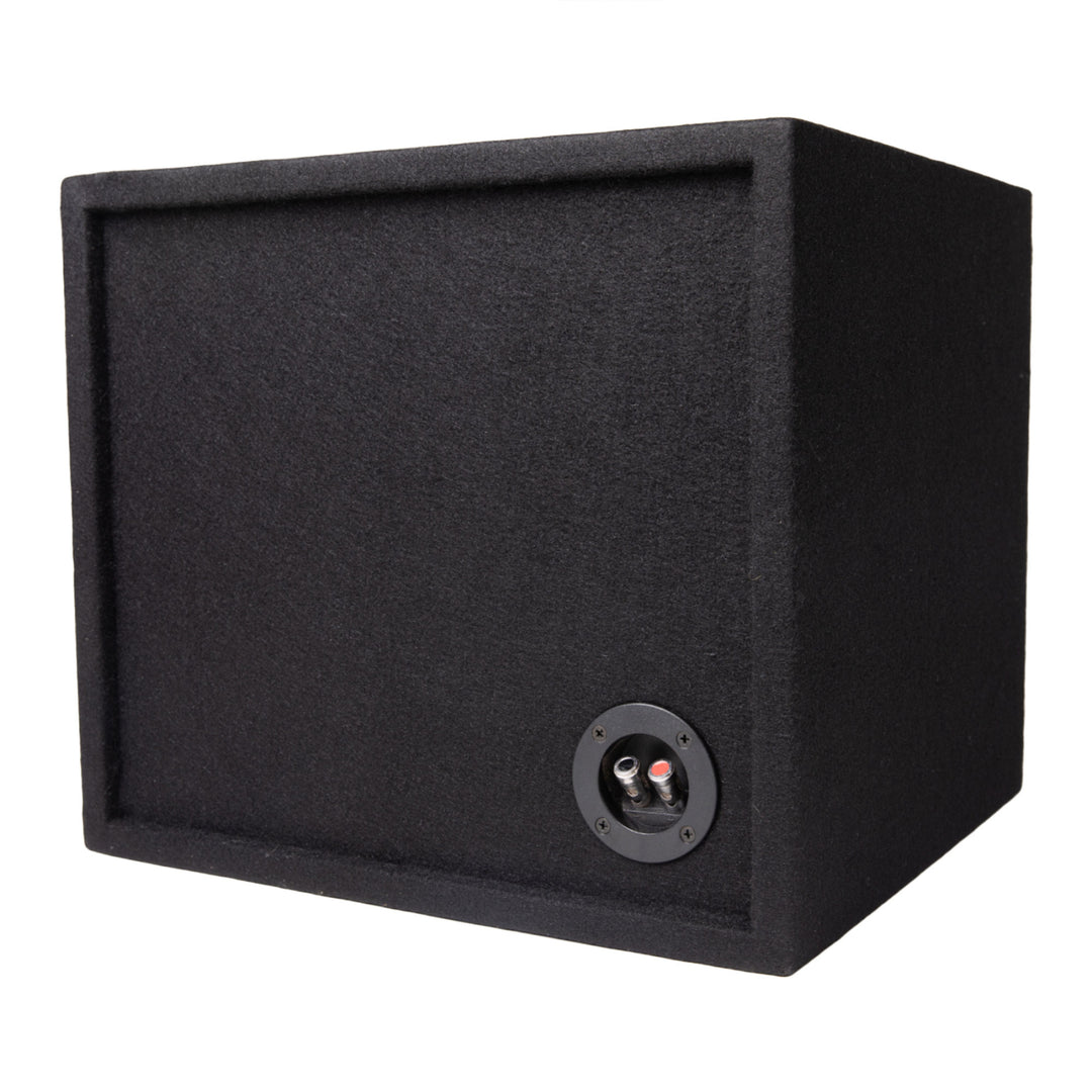 Maxxlink MBXP-112 12" Single Sealed Subwoofer Box Enclosure, Universal Fit,Black