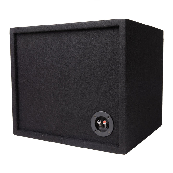 Maxxlink MBXP-112 12" Single Sealed Subwoofer Box Enclosure, Universal Fit,Black