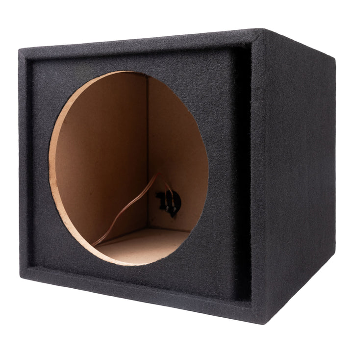 Maxxlink MBXP-112 12" Single Sealed Subwoofer Box Enclosure, Universal Fit,Black