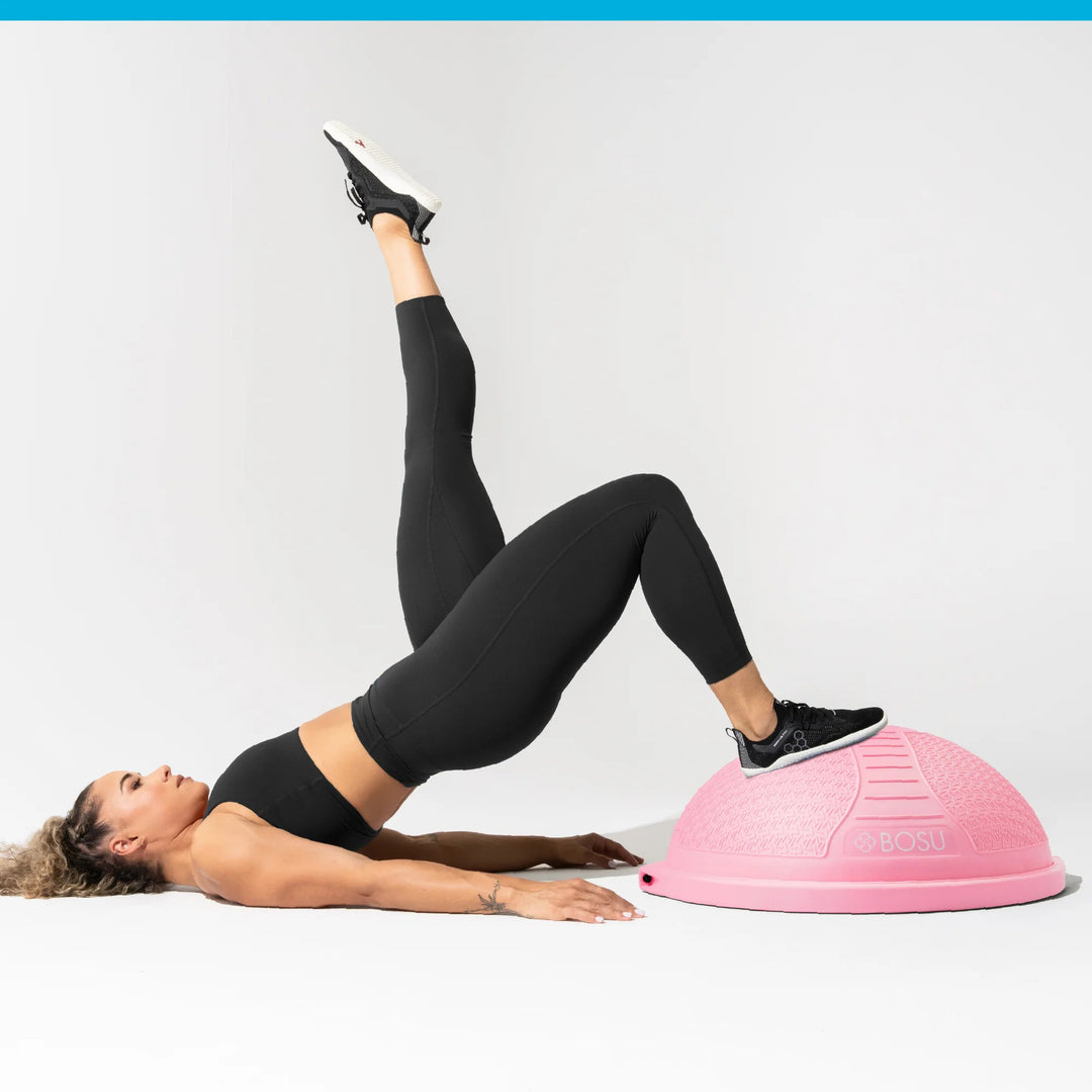 Bosu Pro Multifunctional Home Gym 26” Strength Trainer Ball Balance Board, Pink (Open Box)