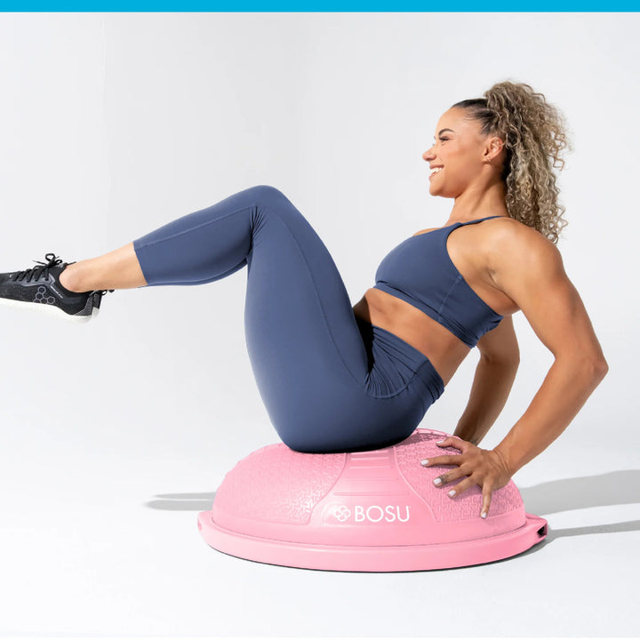 Bosu Pro Multifunctional Home Gym 26” Strength Trainer Ball Balance Board, Pink (Open Box)
