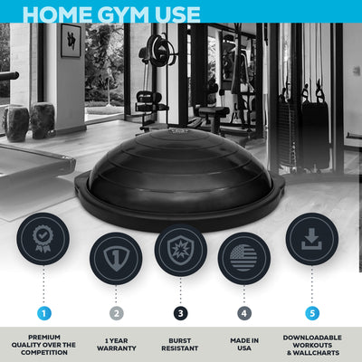 BOSU Sport Travel Size Balance Trainer 20 Inch Stability Ball Balance Board