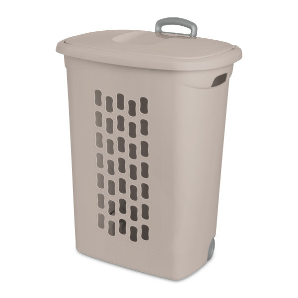 Sterilite Ultra Wheeled Hamper, Laundry Basket with Lid and Handle, Grey, 3 Pack - VMInnovations