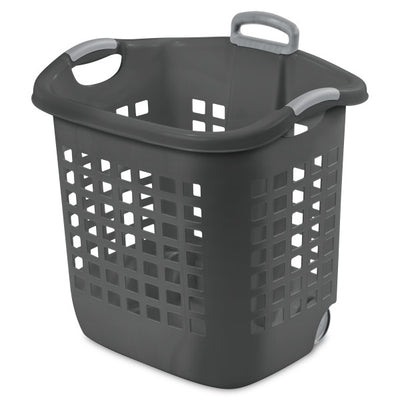 Sterilite Ultra Wheeled Laundry Basket, 1.7 Bushel with Handles, Grey, 4 Pack - VMInnovations