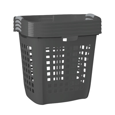 Sterilite Ultra Easy Carry Laundry Basket, 2.1 Bushel with Handles, Grey, 4 Pack - VMInnovations