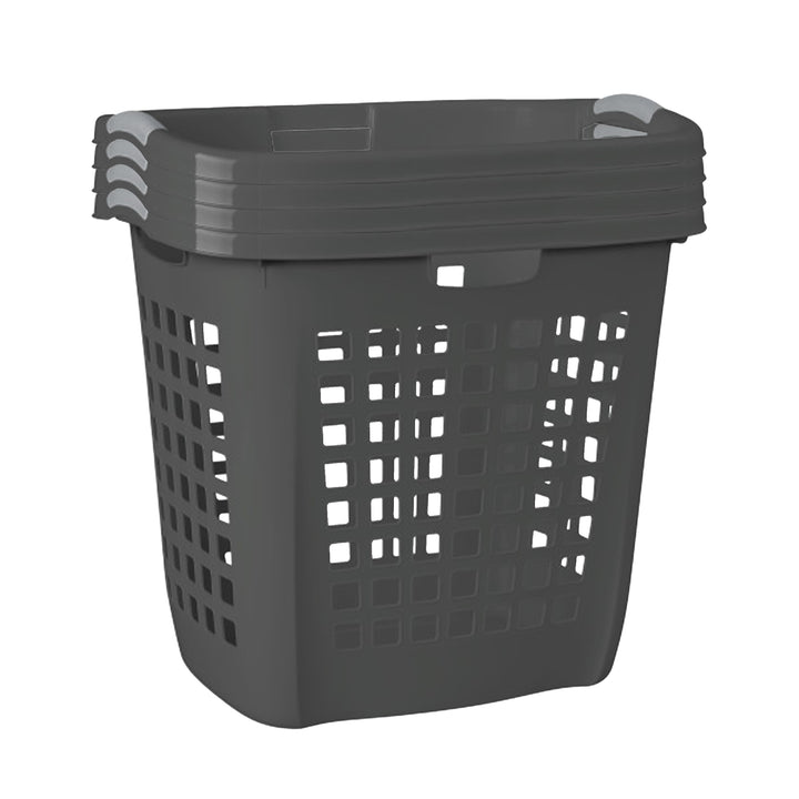 Sterilite Ultra Easy Carry Laundry Basket, 2.1 Bushel with Handles, Grey, 4 Pack