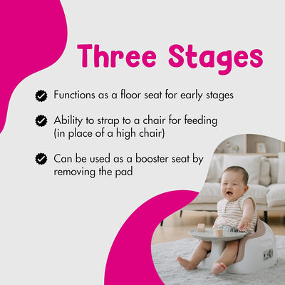 Bumbo Toddler Multi Seat 3-in-1 Booster High Chair and Tray, Sonoran Rose, 2 Pack