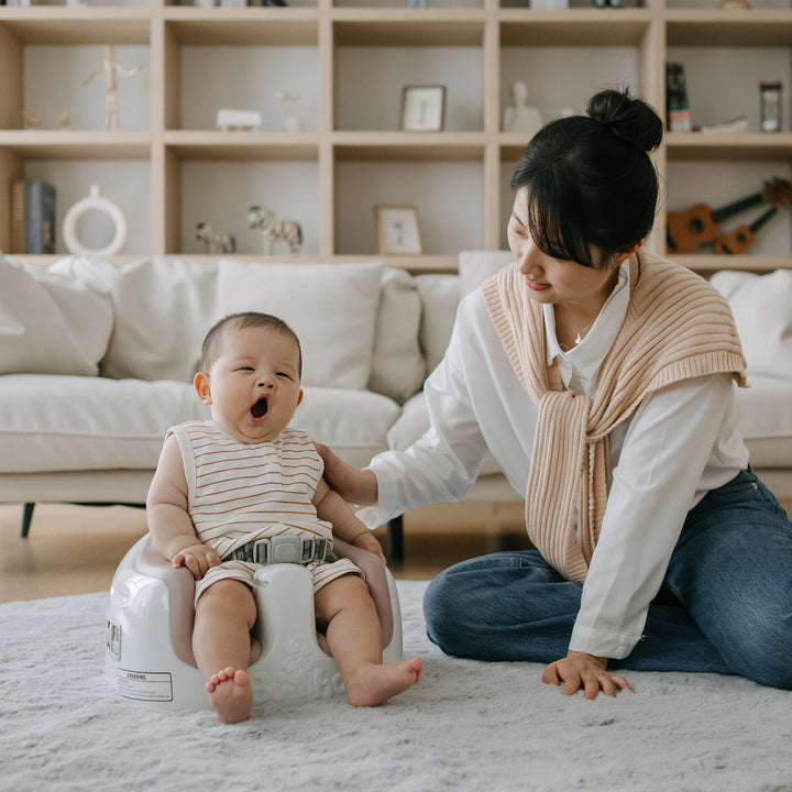 Bumbo Toddler Multi Seat 3-in-1 Booster High Chair and Tray, Breige/Sonoran Rose