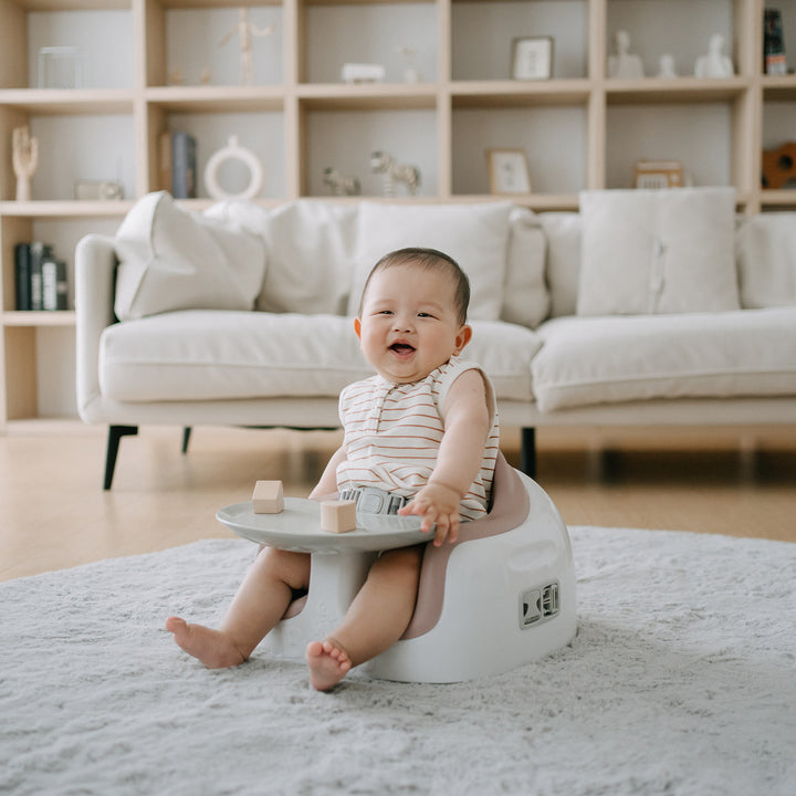 Bumbo Toddler Multi Seat 3-in-1 Booster High Chair and Tray, Breige/Sonoran Rose