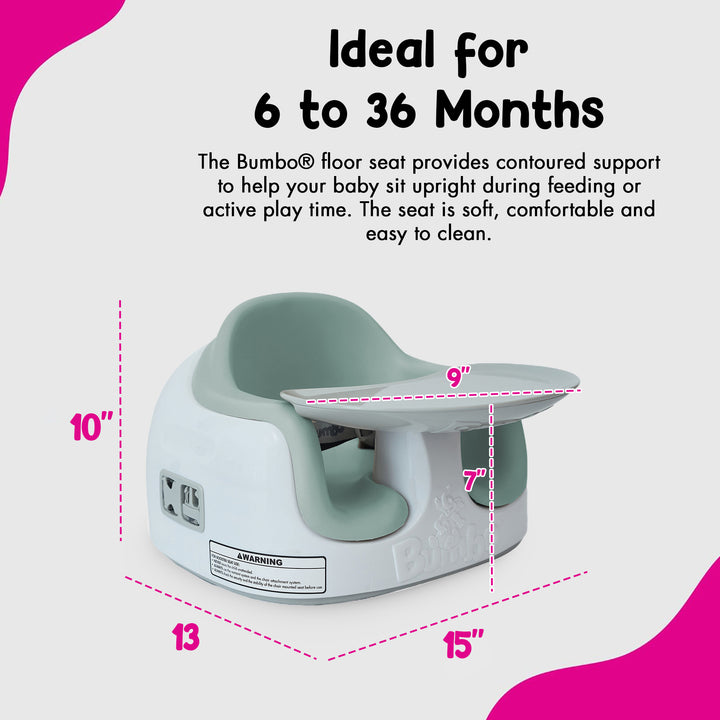 Bumbo Baby Toddler Adjustable 3-in-1 Booster Seat/High Chair, Agave, 2 Pack