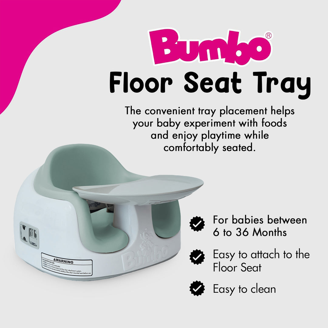 Bumbo Baby Toddler Adjustable 3-in-1 Booster Seat/High Chair & Tray, Agave