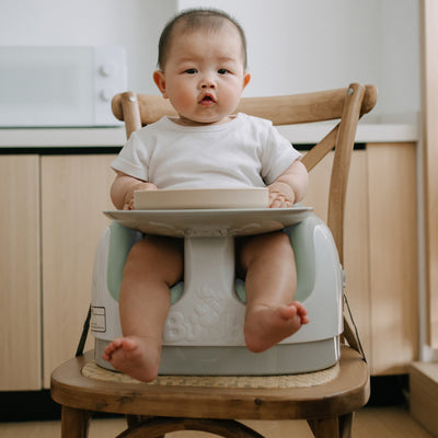 Bumbo Baby Toddler Adjustable 3-in-1 Booster Seat/High Chair & Tray, Agave - VMInnovations