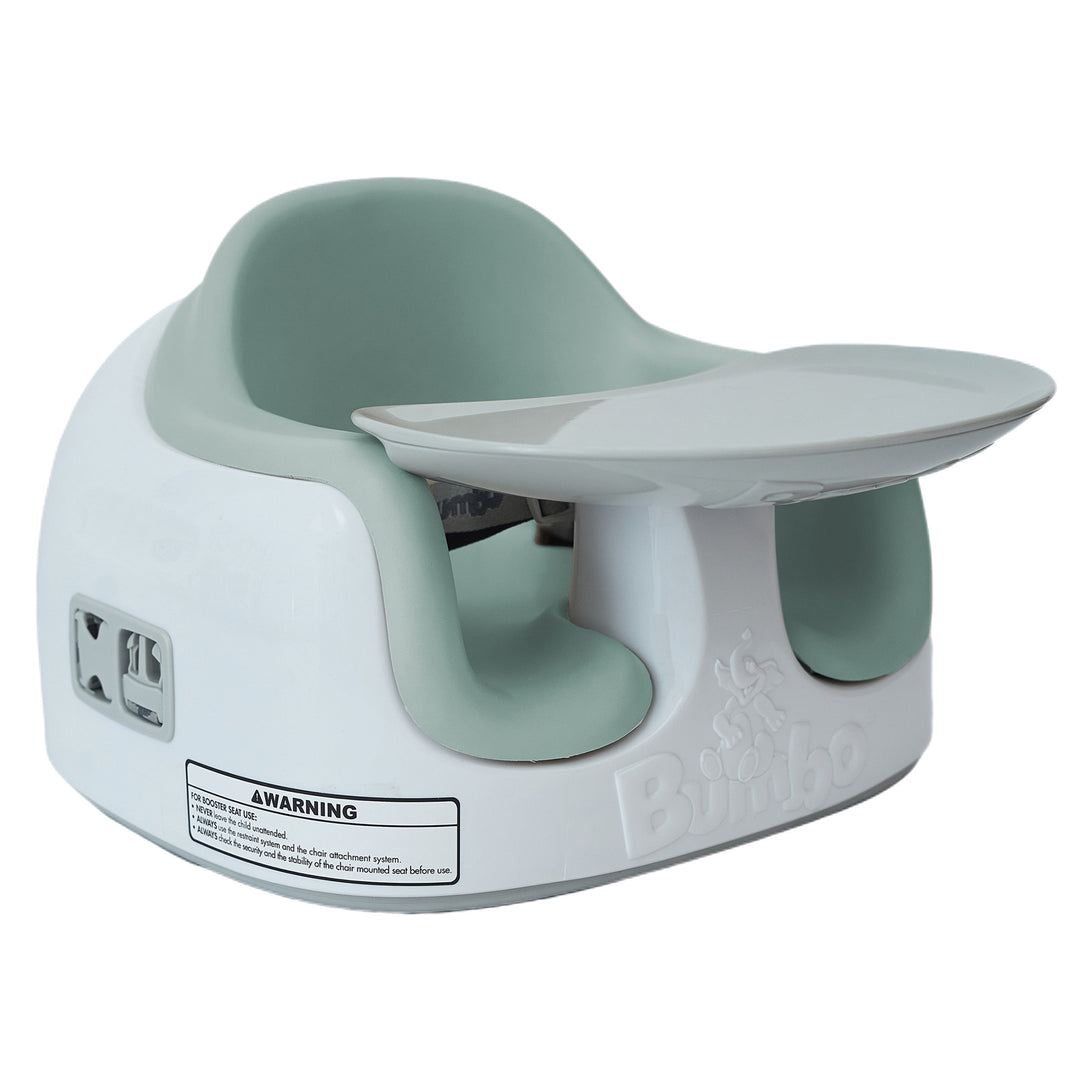 Bumbo Toddler Multi Seat 3-in-1 Booster High Chair and Tray, White and Agave