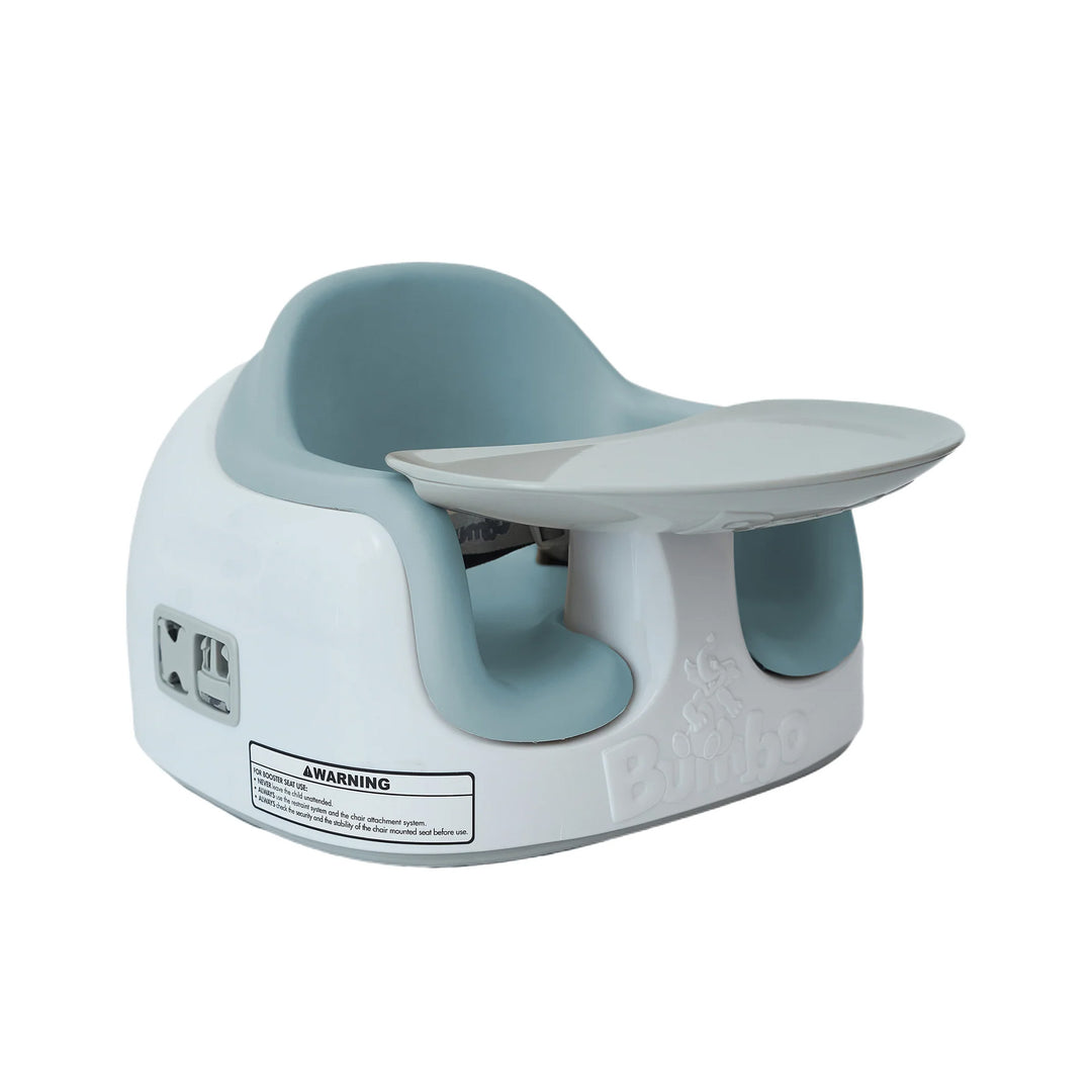 Bumbo Toddler Multi Seat 3-in-1 Booster High Chair and Tray, White/Desert Mirage - VMInnovations