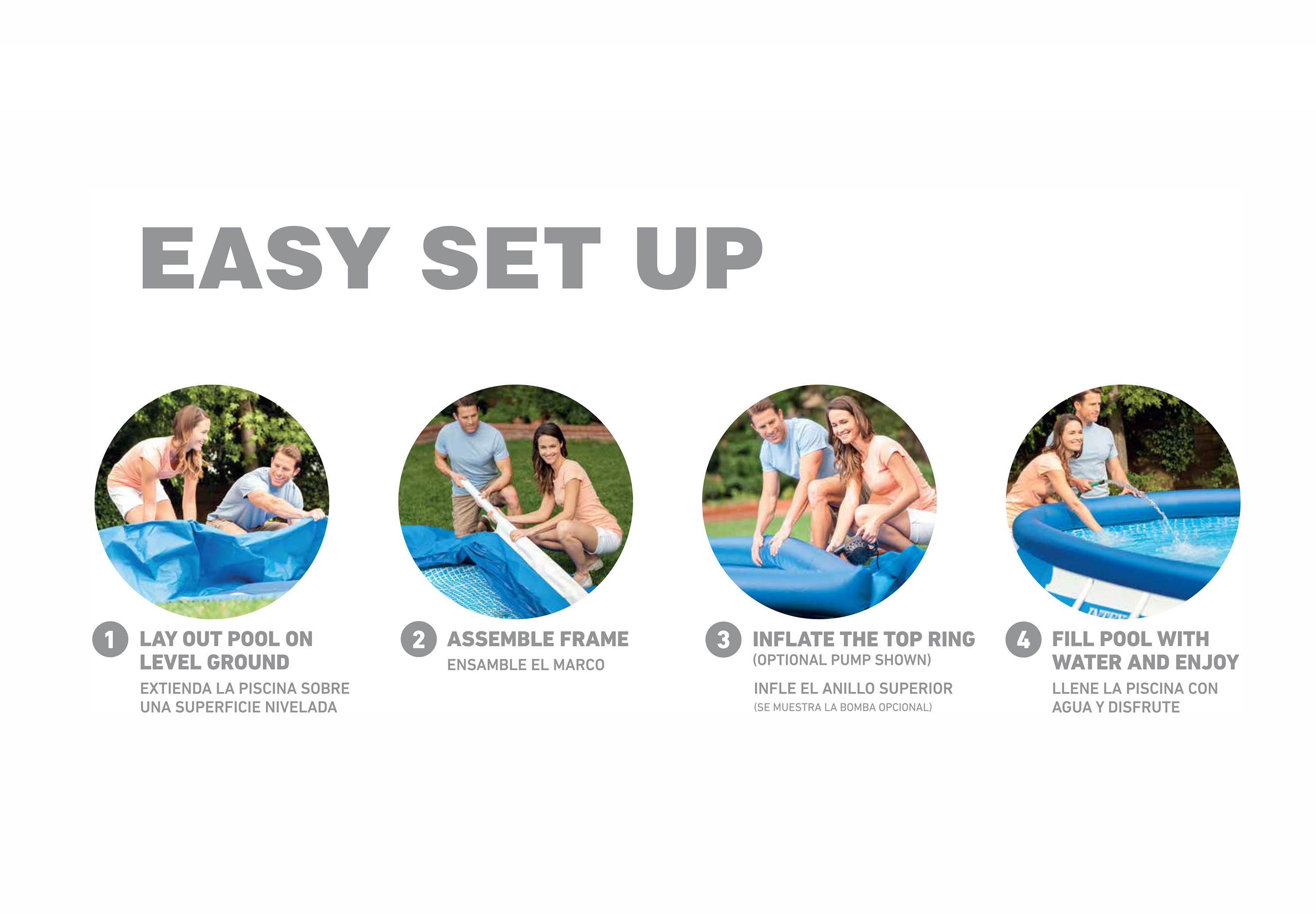 Intex 20' x 12' x 48" Oval Frame Swimming Set w/ 1500 GPH Filter Pump (Open Box)