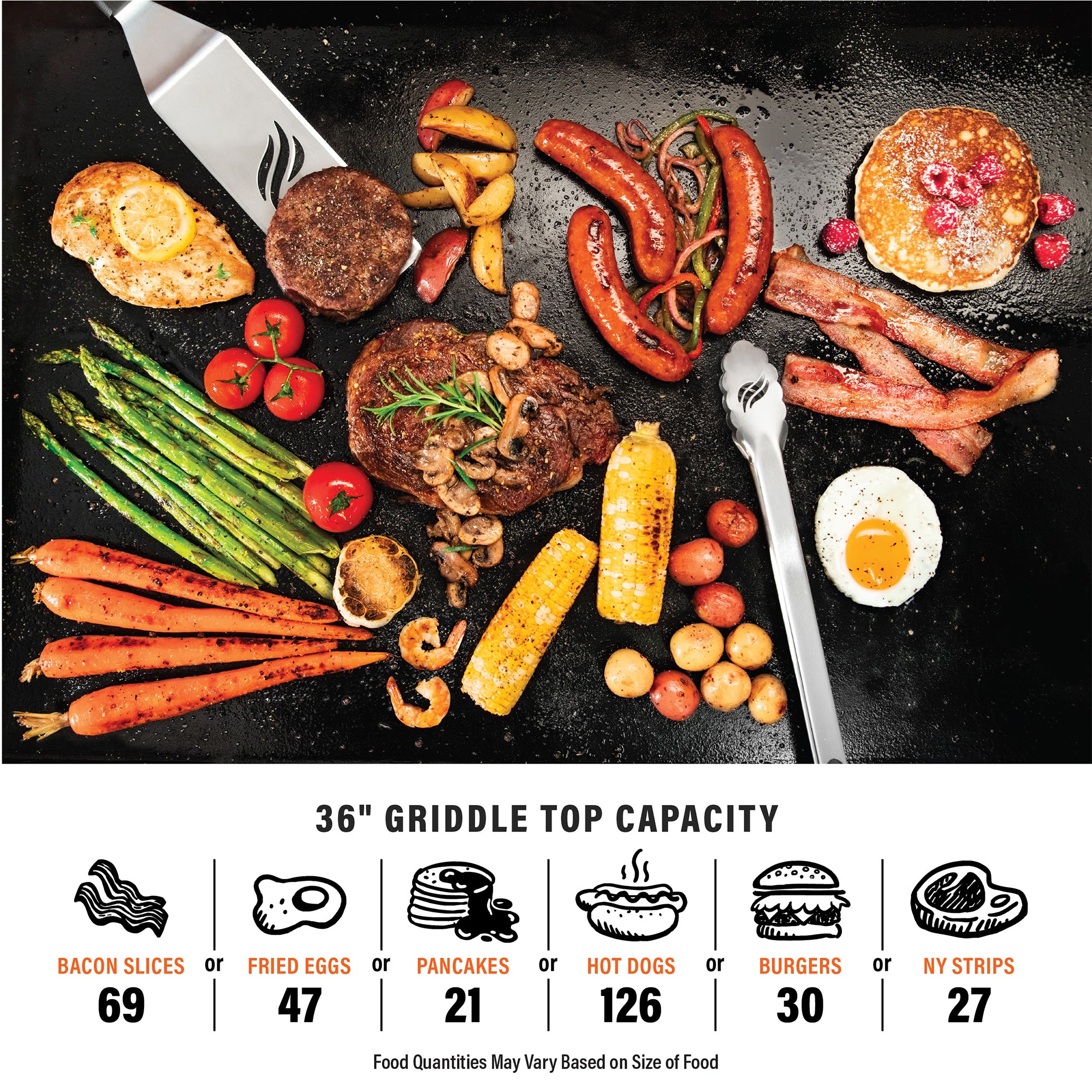 Blackstone 36" Griddle, Outdoor Grill w/Hood, Side Shelves & Wheels (Open Box)
