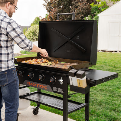 Blackstone 36" Griddle, Outdoor Grill w/Hood, Side Shelves & Wheels (Open Box)
