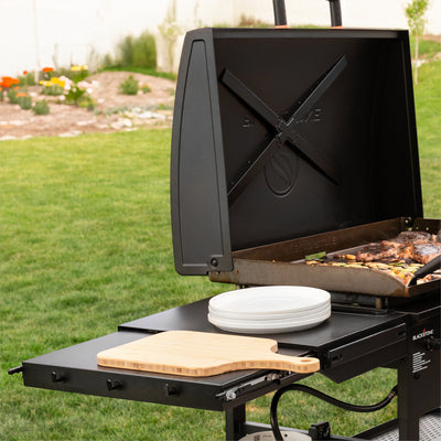 Blackstone 36" Griddle, Outdoor Grill w/Hood, Side Shelves & Wheels (Open Box)
