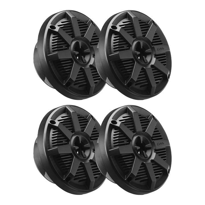 BOSS 4 Pack Audio MR52B 5.25" 2 Way 150W Marine Full Range Boat Speakers, 2 Pair