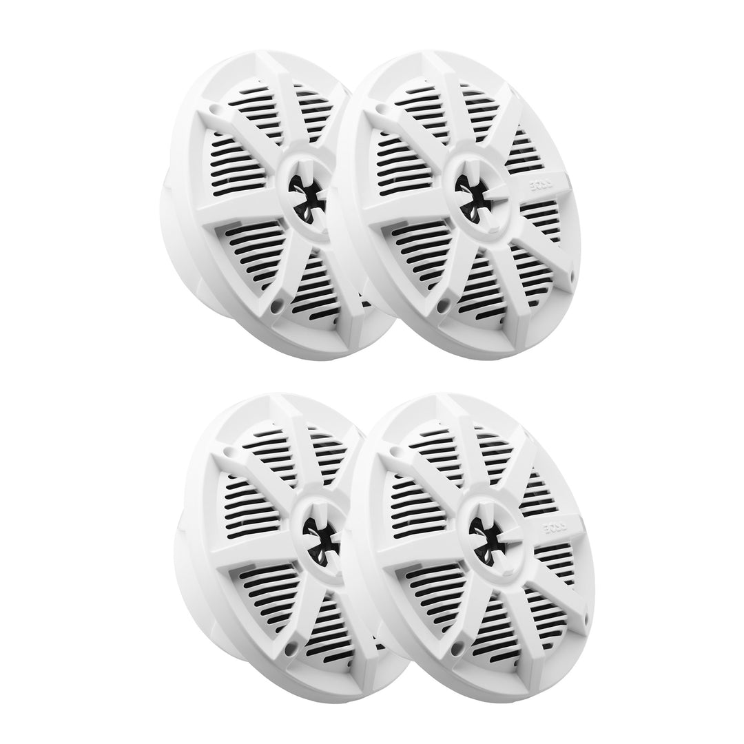 BOSS Audio 4 Pack MR62W 6.5" 2 Way 200W Marine Full Range Boat Speakers, 2 Pair
