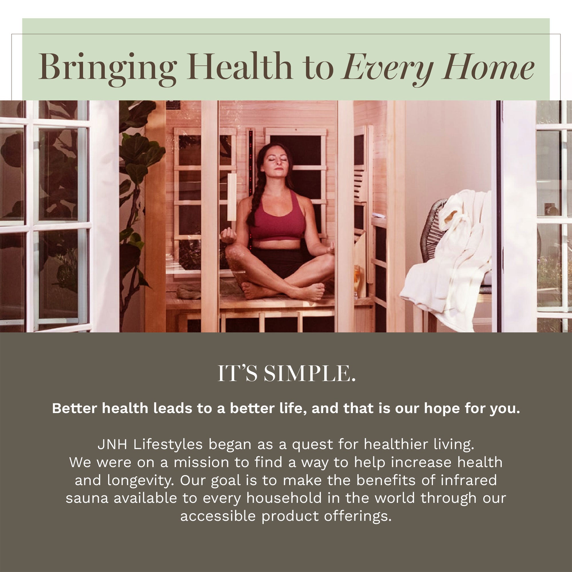 JNH Lifestyles Joyous Indoor Home Infrared Sauna w/Chromotherapy Light(Open Box)