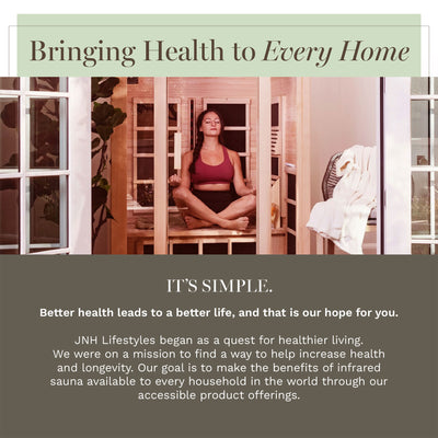 JNH Lifestyles Joyous Indoor Home Infrared Sauna w/Chromotherapy Light(Open Box)