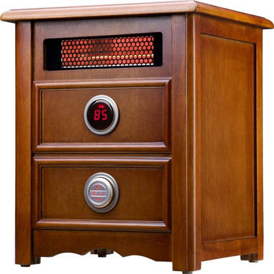 Dr. Heater 1500W Electric Cherry Nightstand Infrared Heater with Remote | DR-999