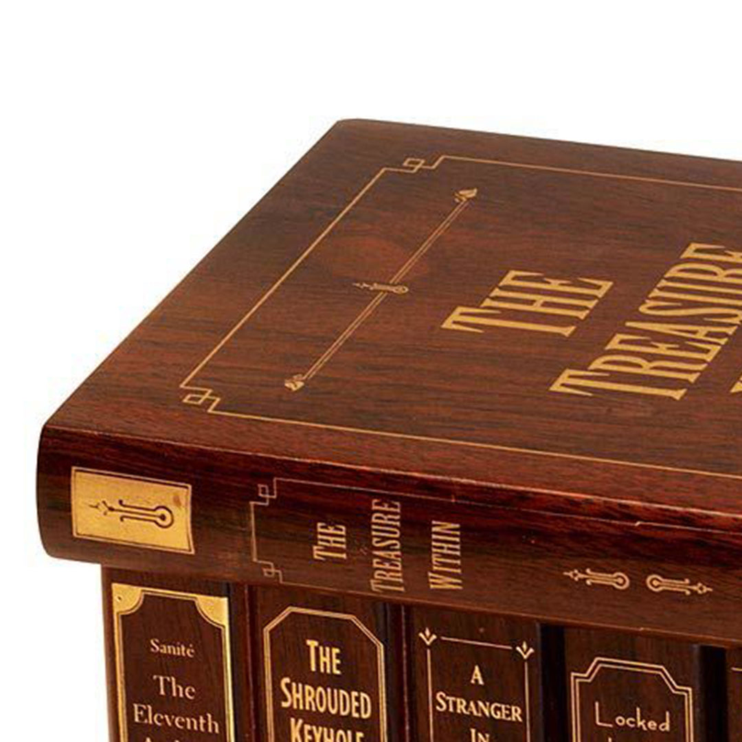 Bits and Pieces Treasure Within Secret Books Box Brainteaser with Key (Open Box) - VMInnovations