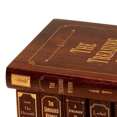 Bits and Pieces Treasure Within Secret Books Box Brainteaser with Key (Open Box) - VMInnovations