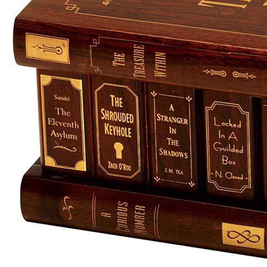 Bits and Pieces Treasure Within Secret Books Box Brainteaser with Key (Open Box) - VMInnovations