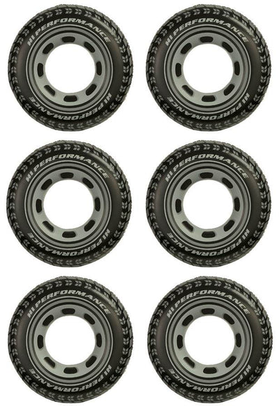 Intex Inflatable 36" Giant Tire Tubes For Swimming Pool/Lake/Ocean (6 Pack)