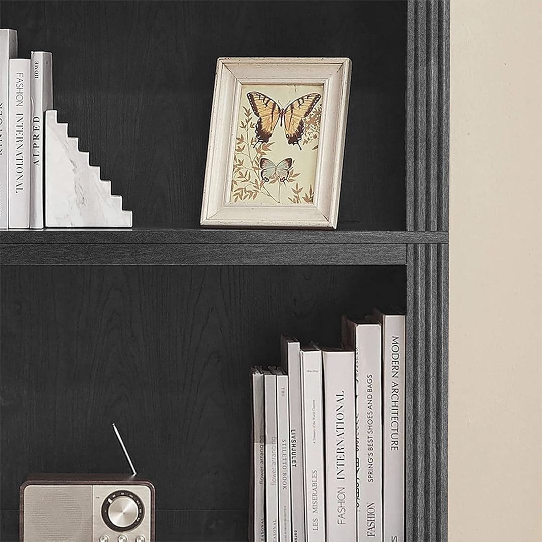 VAUXHILL & CO. Halston Standard Bookcase, Adjustable Shelving Unit, Black