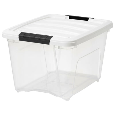 IRIS USA 6 Pack 19 Quart Stackable Plastic Storage Bins with Lids, (Open Box) - VMInnovations