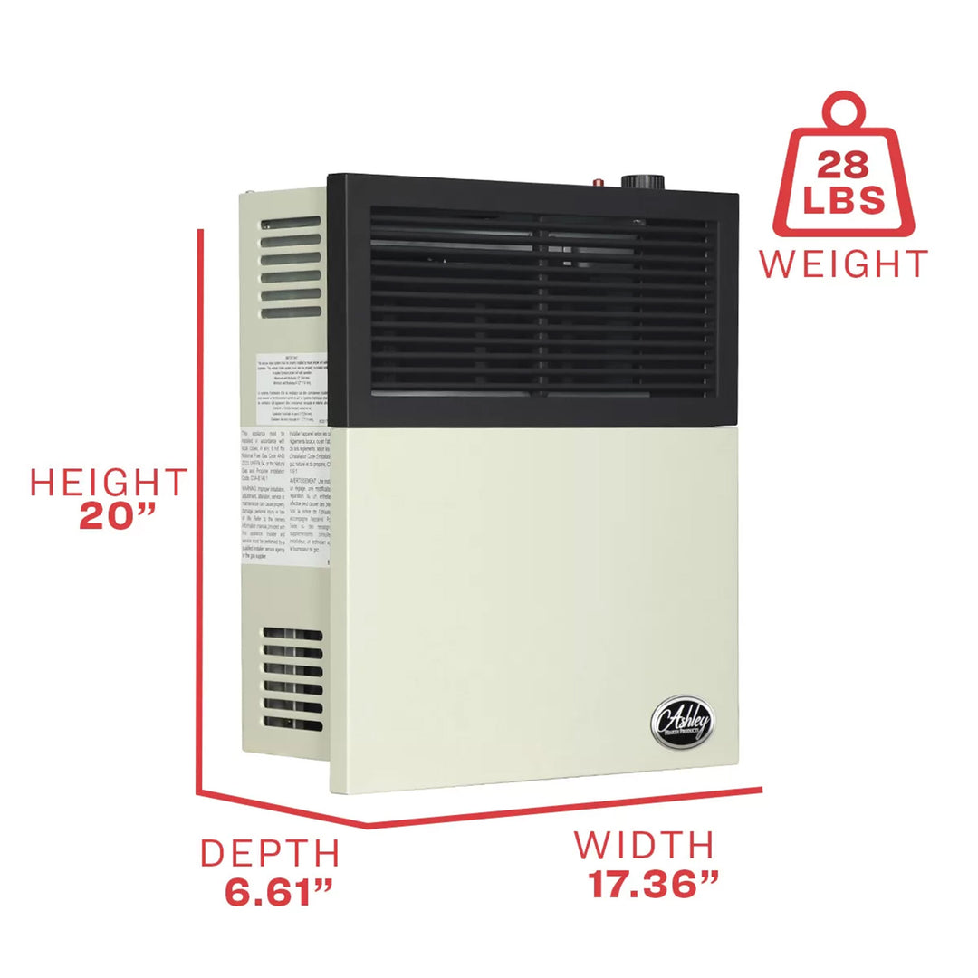 Ashley Hearth 11,000 BTU Direct Vent Propane Wall Heater, Cream (Open Box)