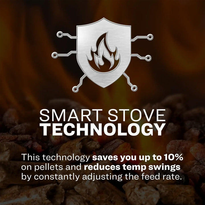 Ashley Hearth Pellet Stove Home Heater WiFi & Bluetooth Control, AP5622-W, Black