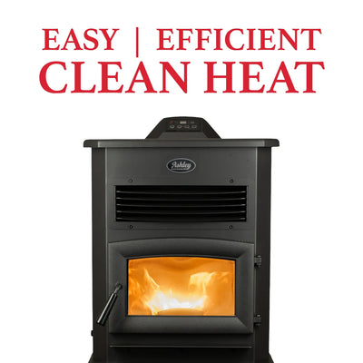 Ashley Hearth Pellet Stove Home Heater WiFi & Bluetooth Control, AP5622-W, Black - VMInnovations