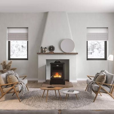 Ashley Hearth Pellet Stove Home Heater WiFi & Bluetooth Control, AP5622-W, Black - VMInnovations
